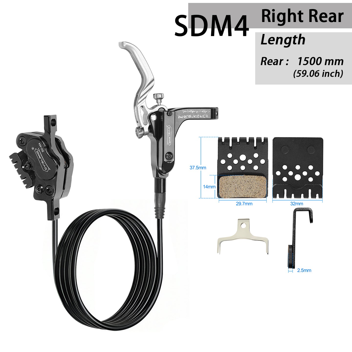 DYISLAND SDM4 Four-Piston Mountain Bike Hydraulic Disc Brake Set – 【2026 NEW】