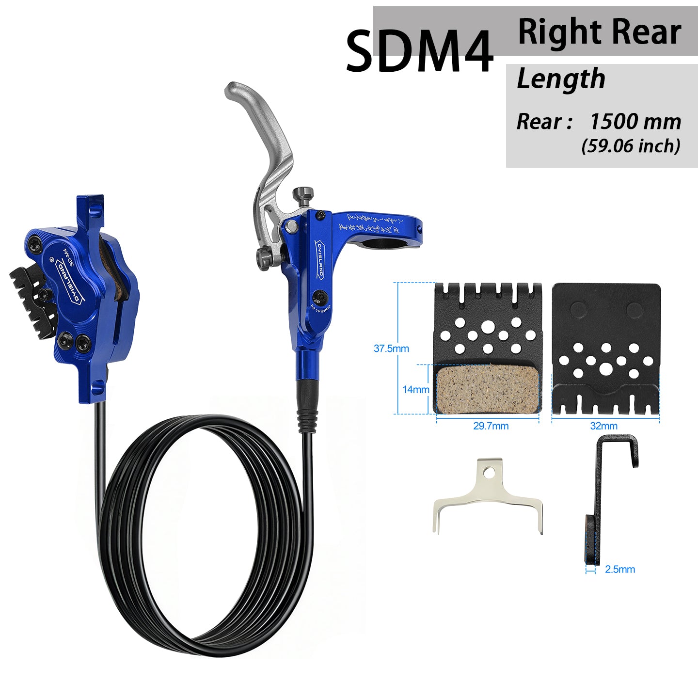 DYISLAND SDM4 Four-Piston Mountain Bike Hydraulic Disc Brake Set – 【2026 NEW】