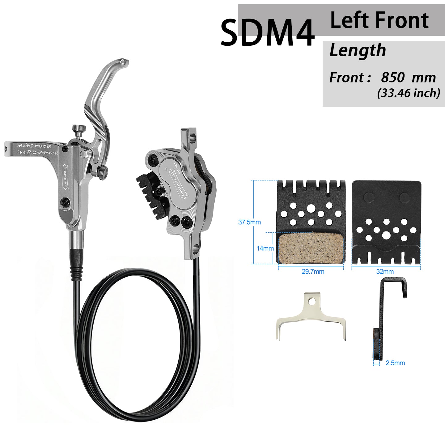DYISLAND SDM4 Four-Piston Mountain Bike Hydraulic Disc Brake Set