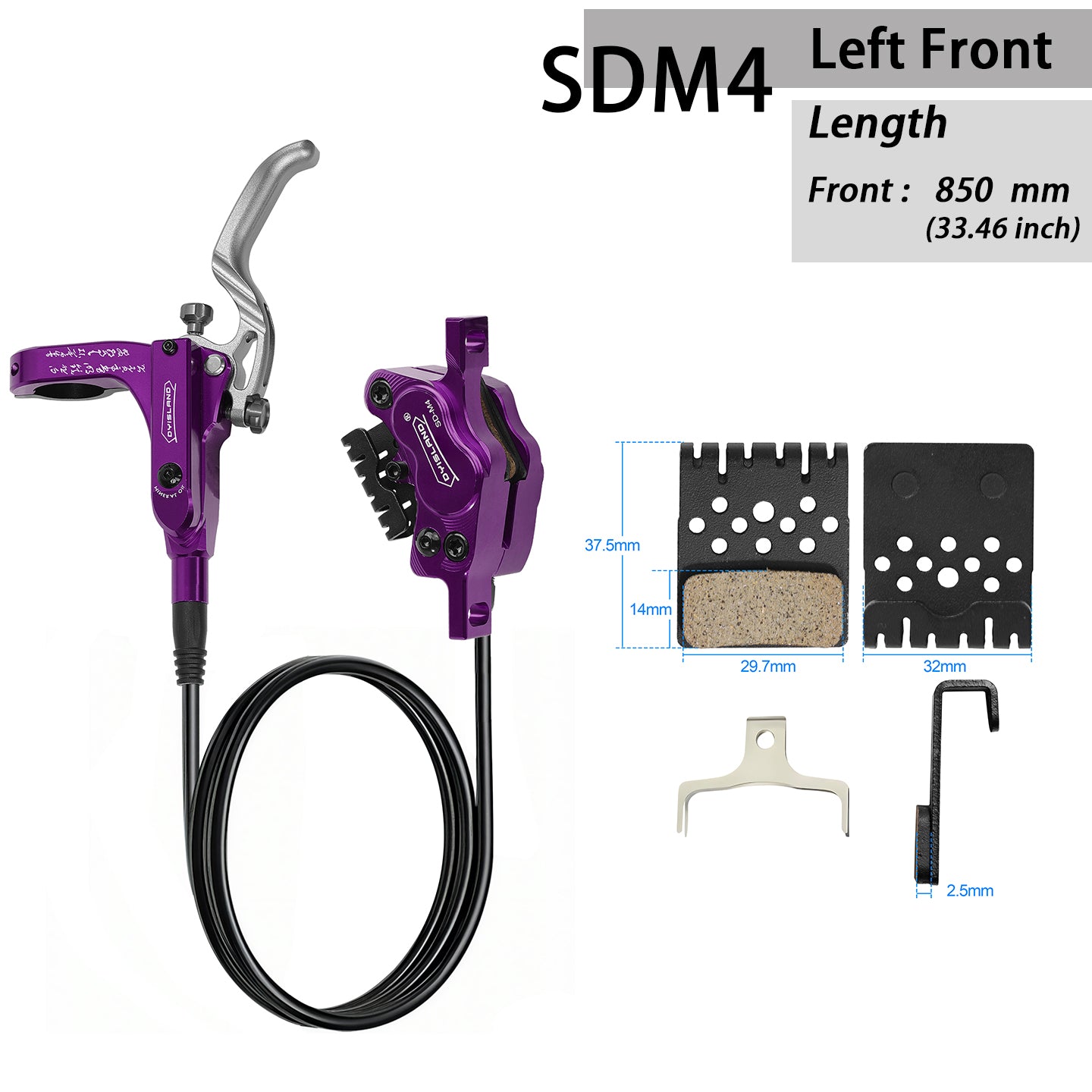 DYISLAND SDM4 Four-Piston Mountain Bike Hydraulic Disc Brake Set