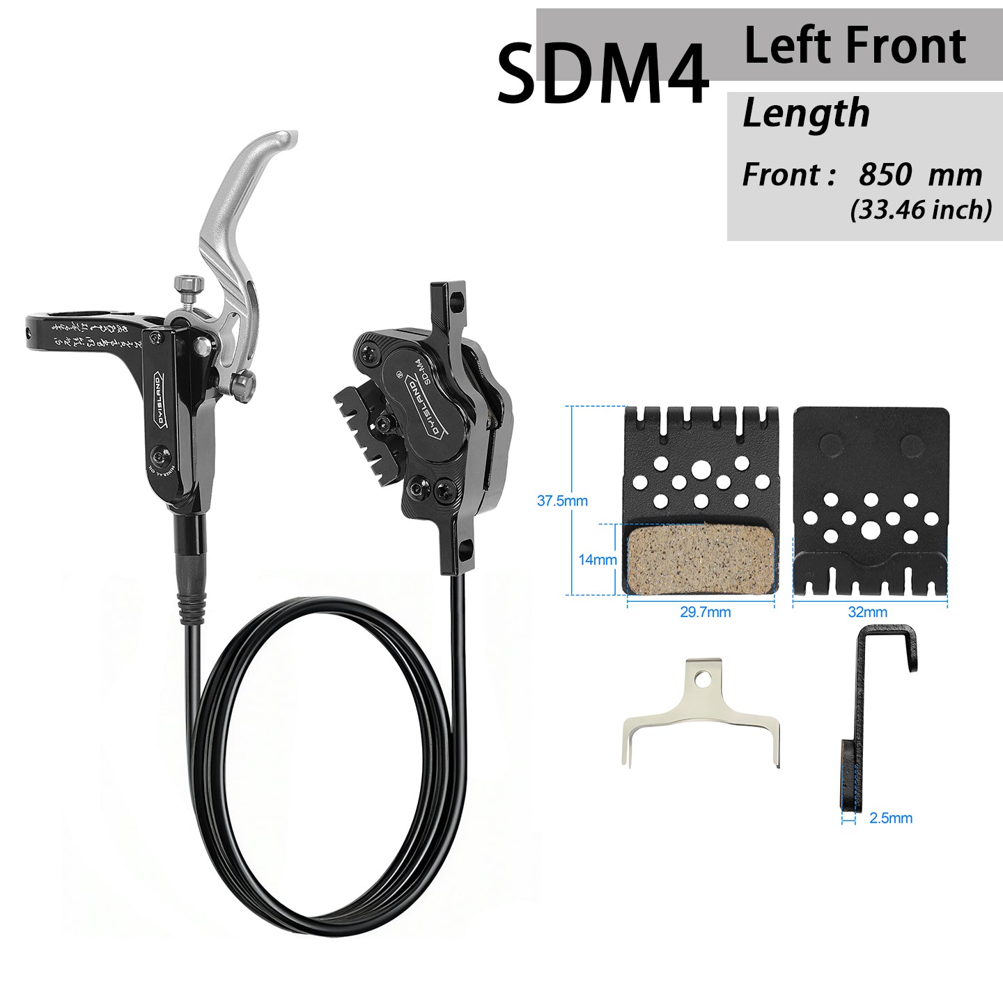 DYISLAND SDM4 Four-Piston Mountain Bike Hydraulic Disc Brake Set – 【2026 NEW】