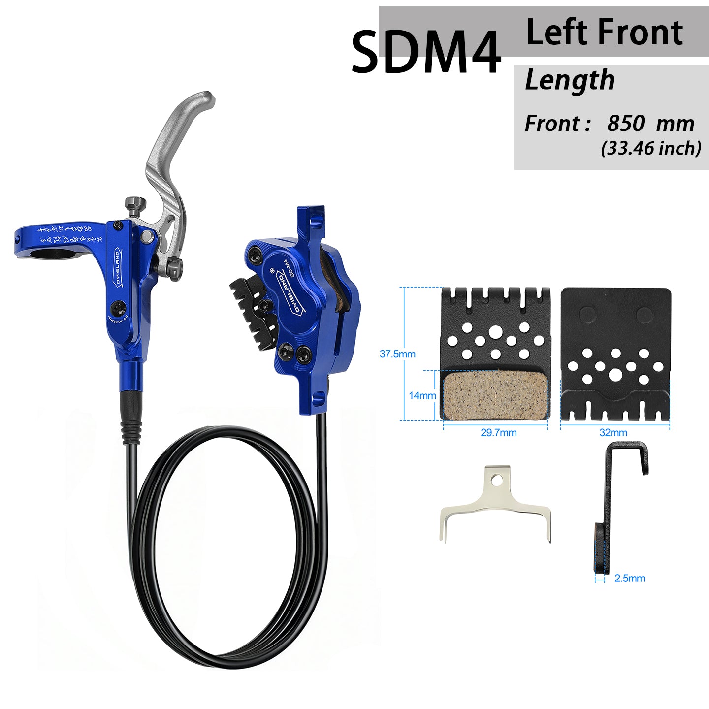 DYISLAND SDM4 Four-Piston Mountain Bike Hydraulic Disc Brake Set – 【2026 NEW】