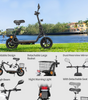 TWOFISH M5 PRO-E Electric Scooter with Seat & Rear Basket – EEC Certified, 500W Motor, 40km/h Speed, 30km Range, Dual Suspension (EU)