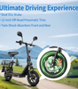 TWOFISH M5 PRO-E Electric Scooter with Seat & Rear Basket – EEC Certified, 500W Motor, 40km/h Speed, 30km Range, Dual Suspension (EU)