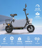 TWOFISH M5 PRO-E Electric Scooter with Seat & Rear Basket – EEC Certified, 500W Motor, 40km/h Speed, 30km Range, Dual Suspension (EU)