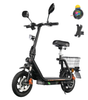 TWOFISH M5 PRO-E Electric Scooter with Seat & Rear Basket – EEC Certified, 500W Motor, 40km/h Speed, 30km Range, Dual Suspension (EU)