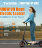 TWOFISH V1 MAX Electric Scooter for Commuting – 400W Motor, 28km/h Speed, 20km Range, Lightweight Design (EU)