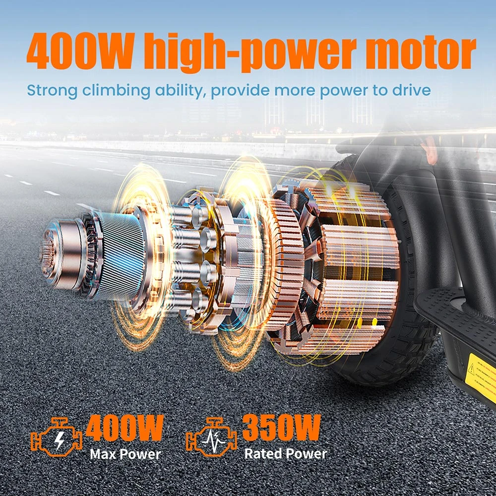 TWOFISH V1 MAX Electric Scooter for Commuting – 400W Motor, 28km/h Speed, 20km Range, Lightweight Design (EU)