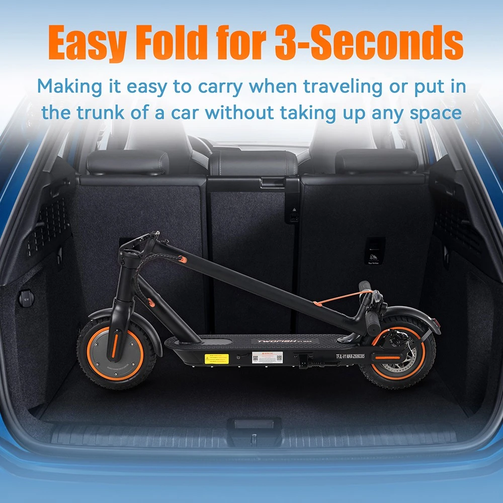 TWOFISH V1 MAX Electric Scooter for Commuting – 400W Motor, 28km/h Speed, 20km Range, Lightweight Design (EU)