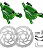 DYISLAND XT-7 Cable-Actuated Hydraulic Disc Brake Caliper Set with 160mm Rotors for MTB/Mountain Bike/E-Bike.