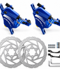 DYISLAND XT-7 Cable-Actuated Hydraulic Disc Brake Caliper Set with 160mm Rotors for MTB/Mountain Bike/E-Bike.