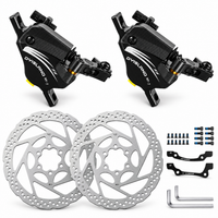 DYISLAND XT-7 Cable-Actuated Hydraulic Disc Brake Caliper Set with 160mm Rotors for MTB/Mountain Bike/E-Bike.