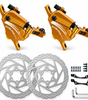 DYISLAND XT-7 Cable-Actuated Hydraulic Disc Brake Caliper Set with 160mm Rotors for MTB/Mountain Bike/E-Bike.