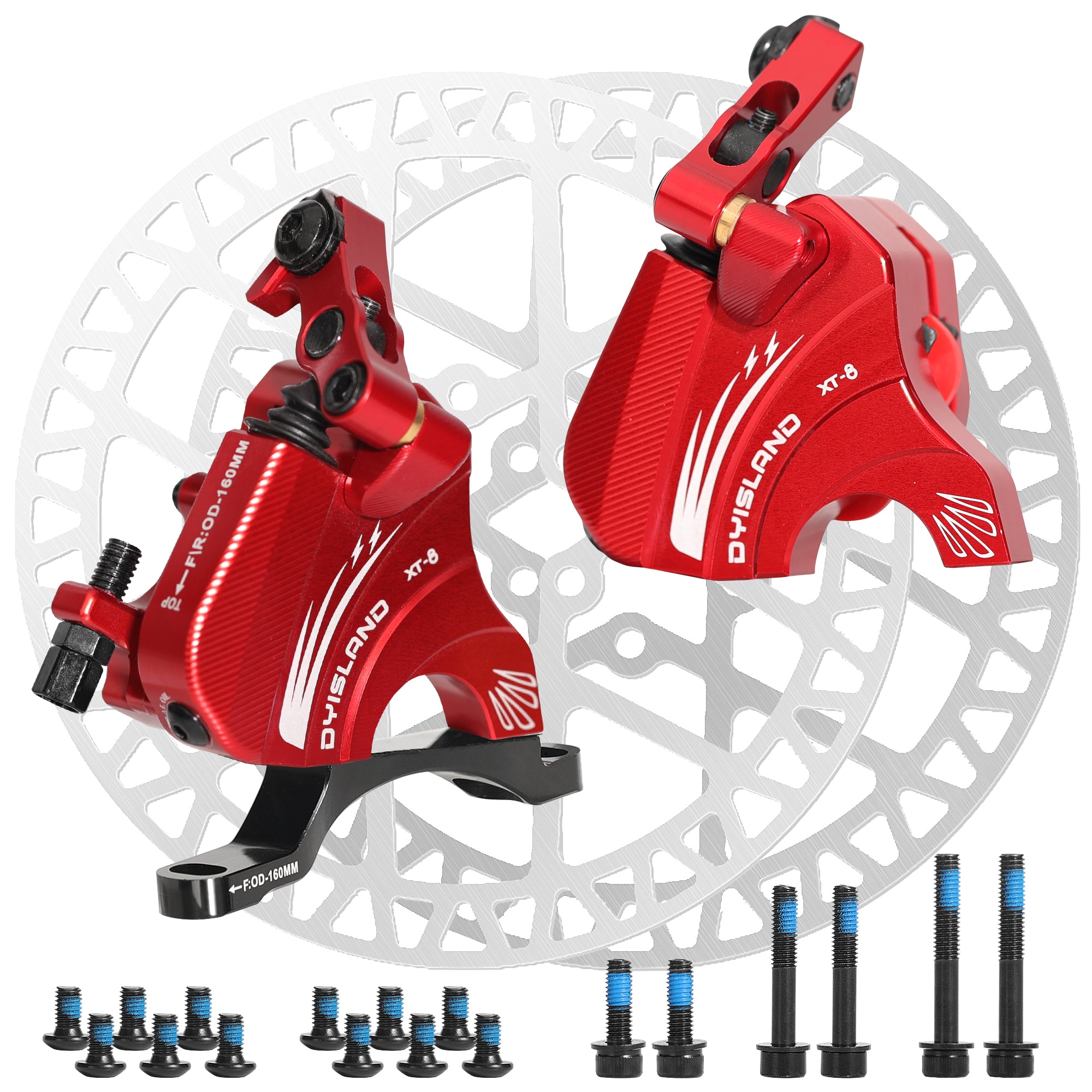 DYISLAND XT-8 Seilzugbetätigtes Hydraulisches Scheibenbremsen-Kit für Rennräder 