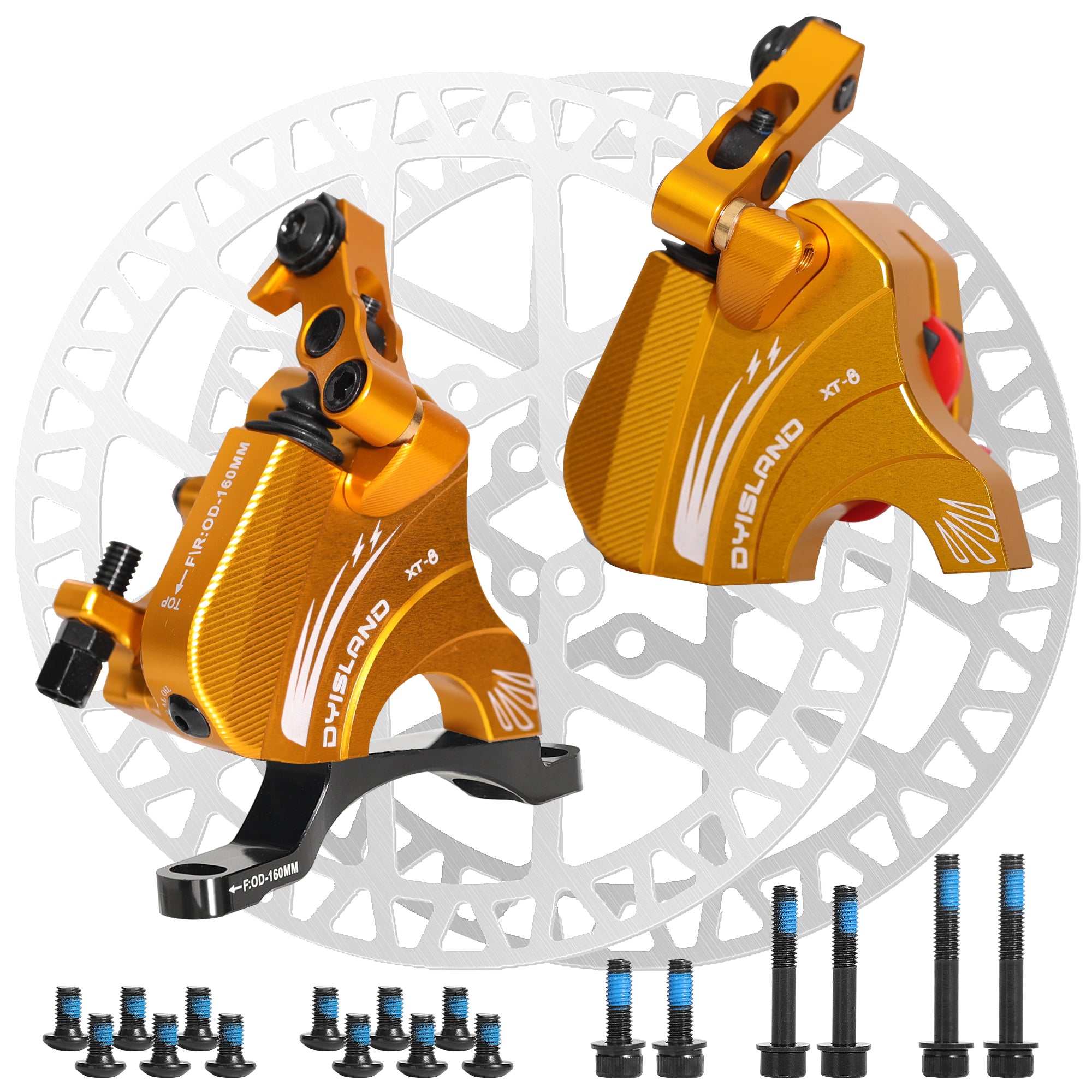 DYISLAND XT-8 Cable Actuated Road Bicycle Hydraulic Disc Brakes
