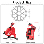 DYISLAND XT-8 Seilzugbetätigtes Hydraulisches Scheibenbremsen-Kit für Rennräder 