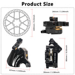 DYISLAND XT-8 Seilzugbetätigtes Hydraulisches Scheibenbremsen-Kit für Rennräder 