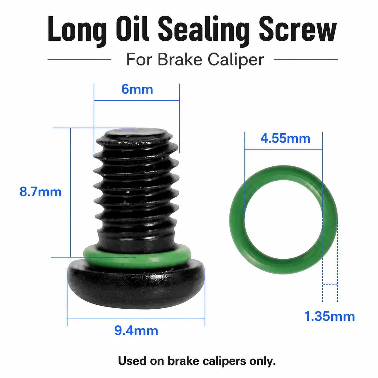 DYISLAND Hydraulic Brake Lever & Caliper Oil-Sealing Screw with O-Ring